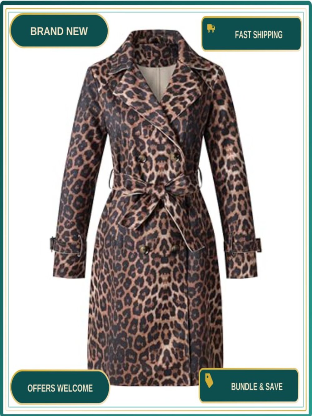 Faux Suede Double Breasted Lightweight Trench Coat